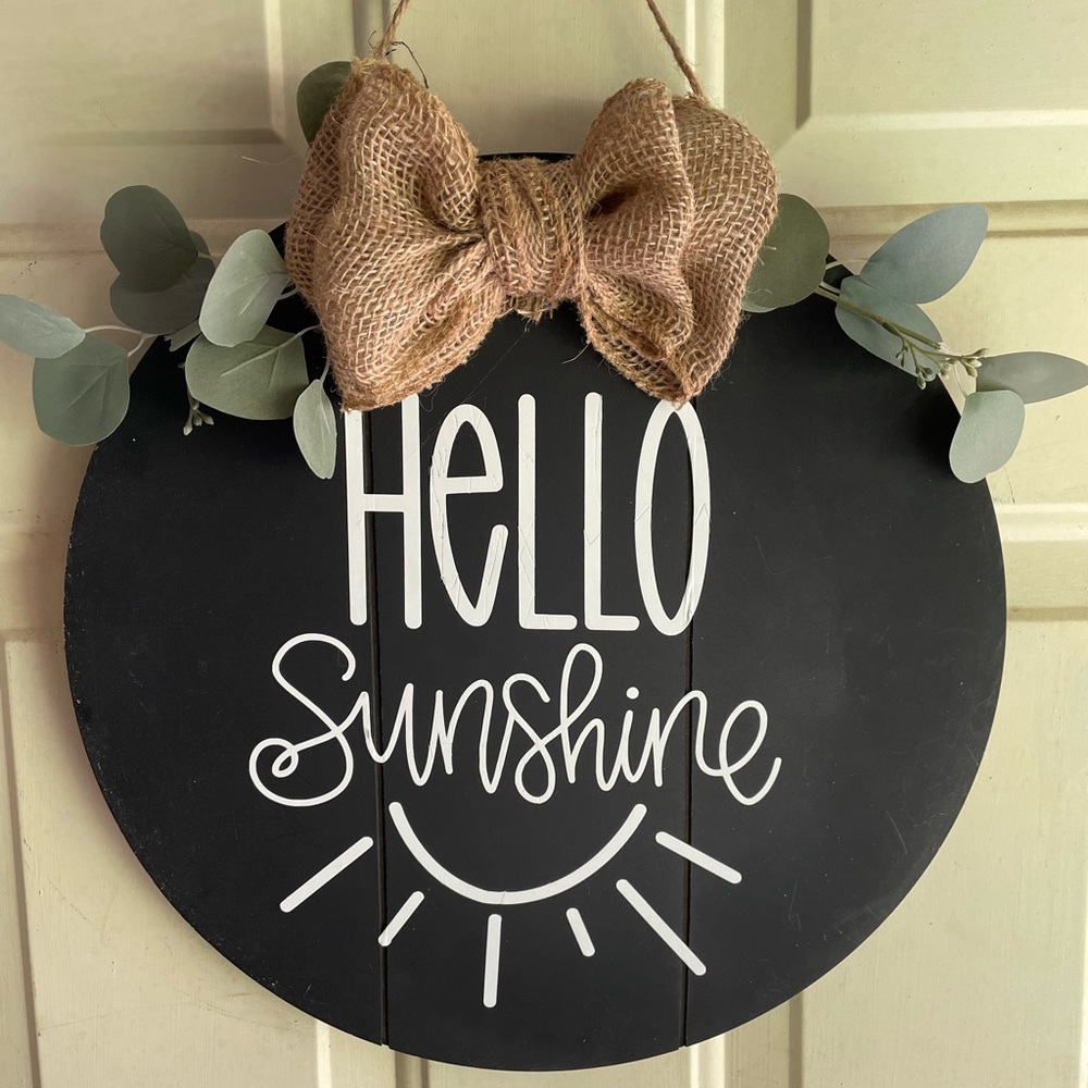 Hello sunshine door hanger